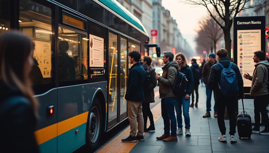 L’organisation de la direction et des itinéraires pour une navette collective