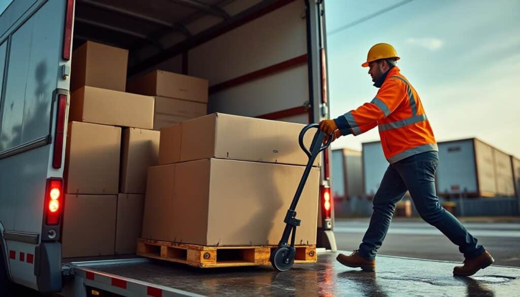 Astuces pour une manutention efficace avec un transpalette à l’intérieur d’un fourgon utilitaire