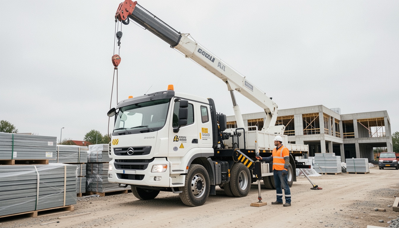 Location de camion-grue : bien choisir selon le chantier
