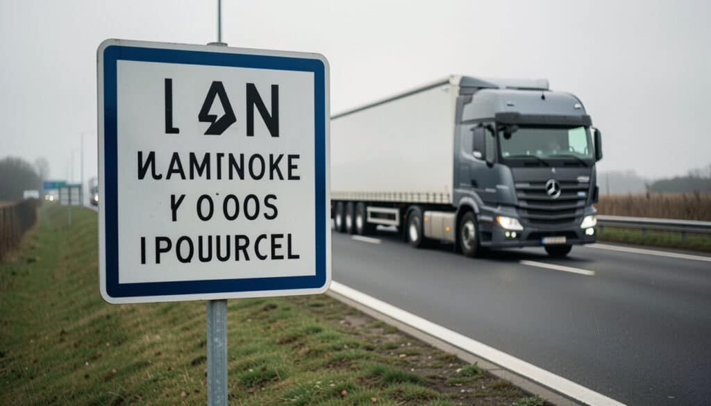 Comprendre les panneaux pour camions et poids lourds