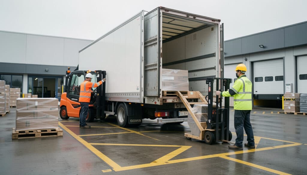 Chargement et déchargement des camions en sécurité