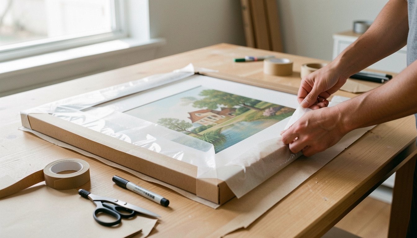 Comment emballer un tableau sans risque de casse